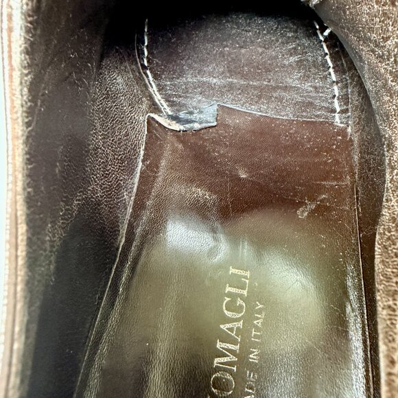 Bruno Magli Maioco Oxford Dress Shoes Brown Italy Nappa Leather Size 12 ret $395 - Picture 12 of 16